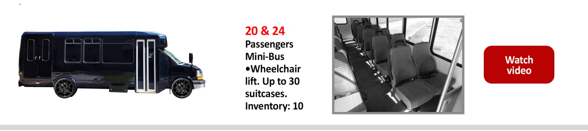 24 Passengers Shuttle Buss Fleet for Miami and Ft Lauderdale Hotels