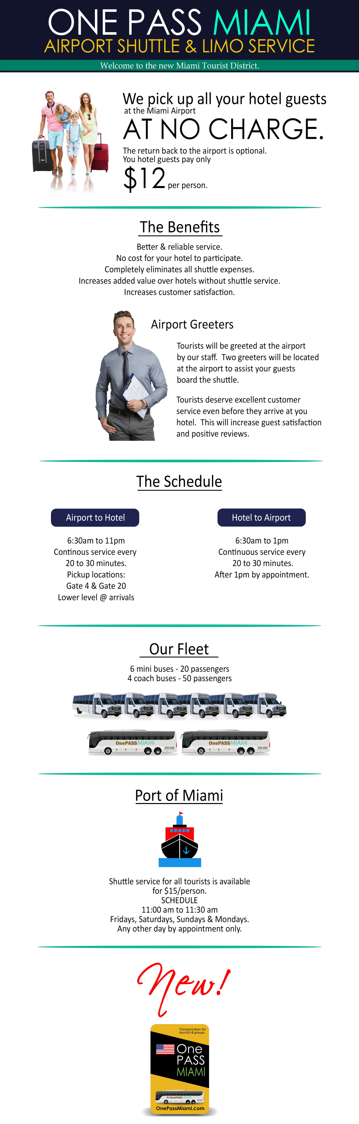 Unlimited Rides on our network- Hotel, Mall, South Beach